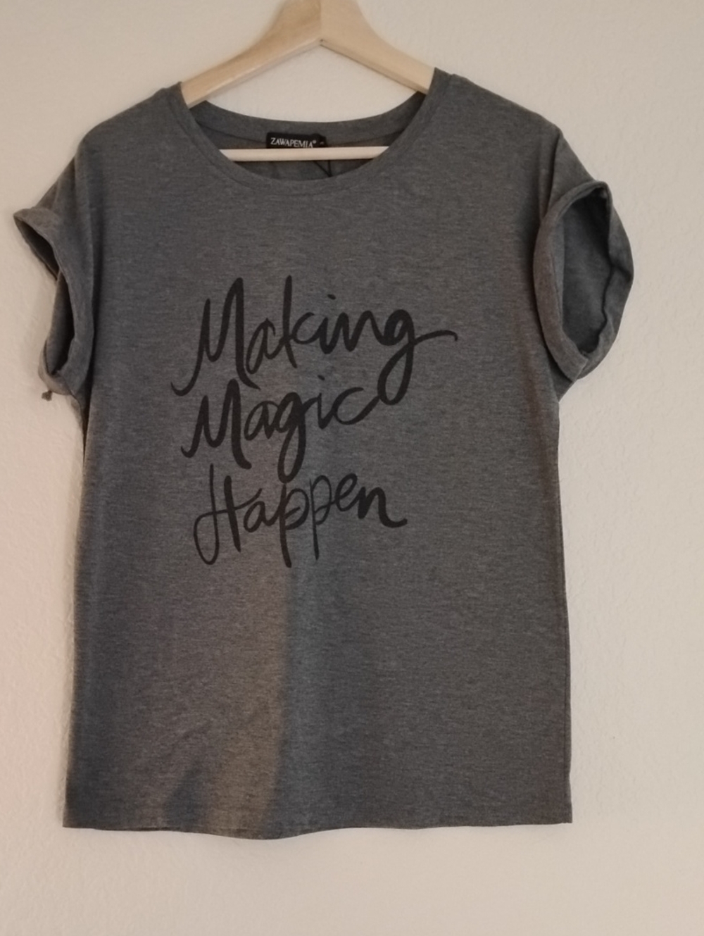 Making Magic Happen Gray Graphic Tee